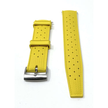 Yellow Tropical FKM Rubber Watch Strap